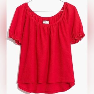 Madewell TeXTURE & THREAD red blouse size S
